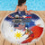 Philippine-American Friendship Beach Blanket USA Eagle and Philippines Flag with The Maps