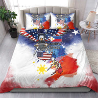 Philippine-American Friendship Bedding Set USA Eagle and Philippines Flag with The Maps