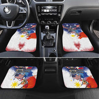 Philippine-American Friendship Car Mats USA Eagle and Philippines Flag with The Maps