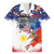 Philippine-American Friendship Family Matching Off Shoulder Maxi Dress and Hawaiian Shirt USA Eagle and Philippines Flag with The Maps