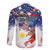 Philippine-American Friendship Family Matching Off Shoulder Maxi Dress and Hawaiian Shirt USA Eagle and Philippines Flag with The Maps