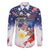Philippine-American Friendship Family Matching Puletasi and Hawaiian Shirt USA Eagle and Philippines Flag with The Maps