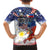 Philippine-American Friendship Family Matching Short Sleeve Bodycon Dress and Hawaiian Shirt USA Eagle and Philippines Flag with The Maps