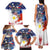 Philippine-American Friendship Family Matching Tank Maxi Dress and Hawaiian Shirt USA Eagle and Philippines Flag with The Maps