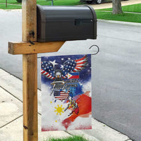 Philippine-American Friendship Garden Flag USA Eagle and Philippines Flag with The Maps
