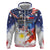Philippine-American Friendship Hoodie USA Eagle and Philippines Flag with The Maps