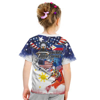 Philippine-American Friendship Kid T Shirt USA Eagle and Philippines Flag with The Maps