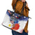 Philippine-American Friendship Leather Tote Bag USA Eagle and Philippines Flag with The Maps