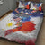 Philippine-American Friendship Quilt Bed Set USA Eagle and Philippines Flag with The Maps