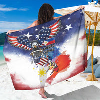 Philippine-American Friendship Sarong USA Eagle and Philippines Flag with The Maps