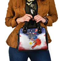 Philippine-American Friendship Shoulder Handbag USA Eagle and Philippines Flag with The Maps