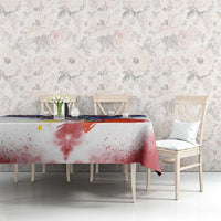 Philippine-American Friendship Tablecloth USA Eagle and Philippines Flag with The Maps