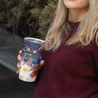 Philippine-American Friendship Tumbler Cup USA Eagle and Philippines Flag with The Maps