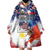 Philippine-American Friendship Wearable Blanket Hoodie USA Eagle and Philippines Flag with The Maps