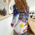 Philippine-American Friendship Women Casual Shirt USA Eagle and Philippines Flag with The Maps