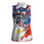Philippine-American Friendship Women Sleeveless Polo Shirt USA Eagle and Philippines Flag with The Maps
