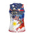 Philippine-American Friendship Women Sleeveless Polo Shirt USA Eagle and Philippines Flag with The Maps