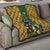 South Africa Rugby Quilt The Springbok Mascot and Rugby Players Fight for Victory - Wonder Print Shop