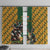 South Africa Rugby Window Curtain The Springbok Mascot and Rugby Players Fight for Victory - Wonder Print Shop