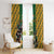 South Africa Rugby Window Curtain The Springbok Mascot and Rugby Players Fight for Victory - Wonder Print Shop