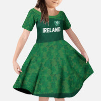 Custom Ireland Rugby Go Shamrocks Family Matching Long Sleeve Bodycon Dress and Hawaiian Shirt - Wonder Print Shop