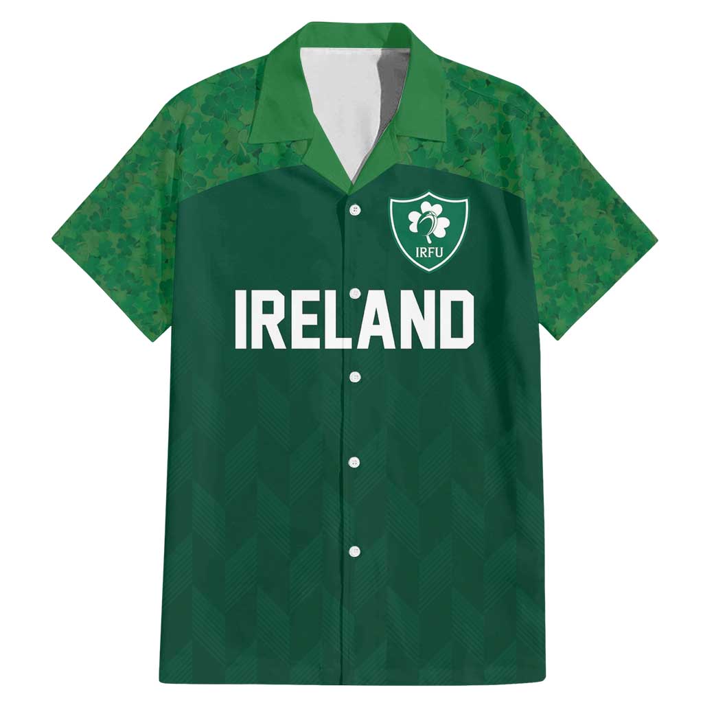 Custom Ireland Rugby Go Shamrocks Family Matching Mermaid Dress and Hawaiian Shirt - Wonder Print Shop