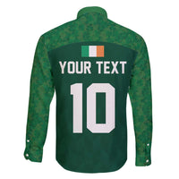 Custom Ireland Rugby Go Shamrocks Family Matching Off The Shoulder Long Sleeve Dress and Hawaiian Shirt - Wonder Print Shop