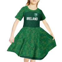Custom Ireland Rugby Go Shamrocks Kid Short Sleeve Dress - Wonder Print Shop