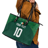 Custom Ireland Rugby Go Shamrocks Leather Tote Bag - Wonder Print Shop