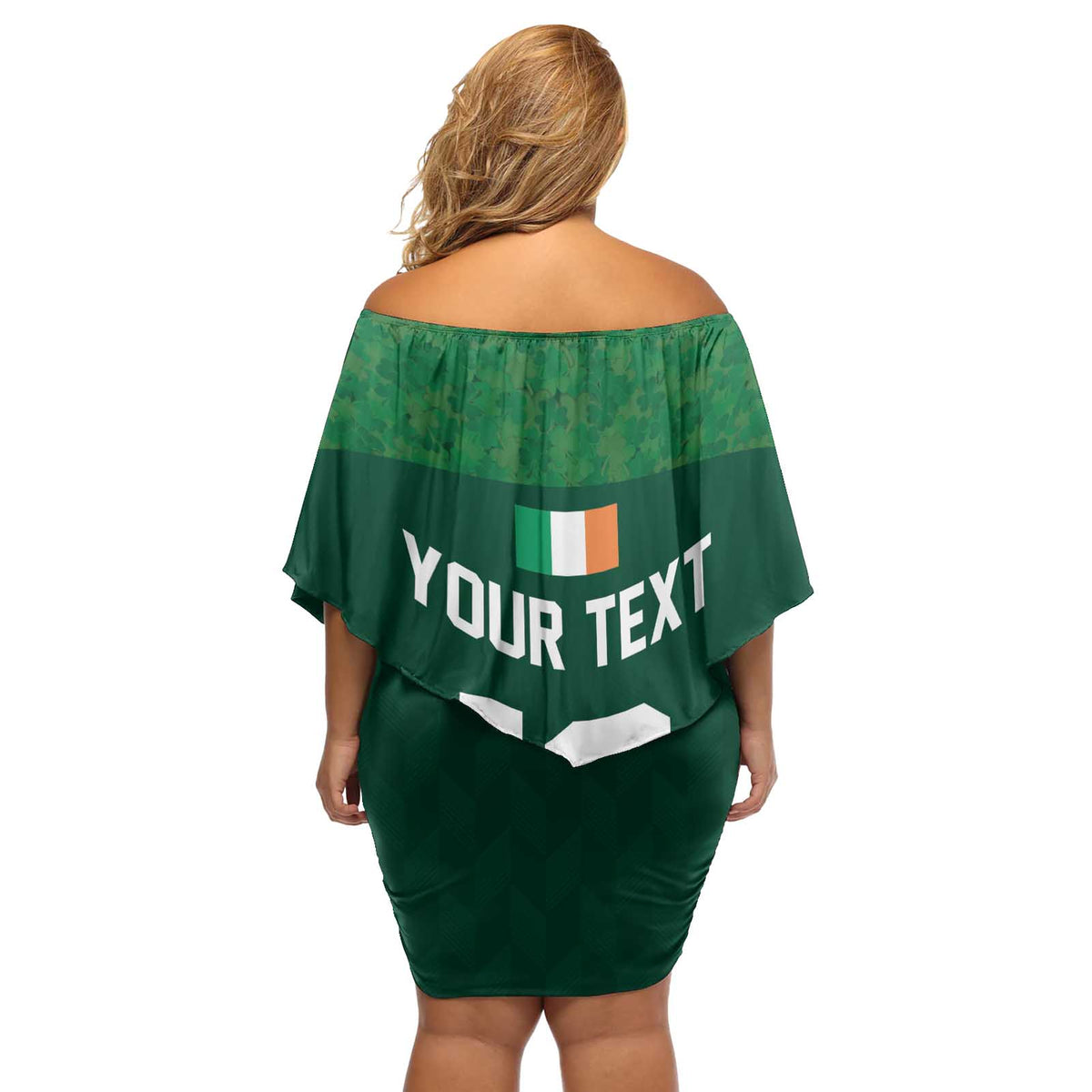 Custom Ireland Rugby Go Shamrocks Off Shoulder Short Dress - Wonder Print Shop