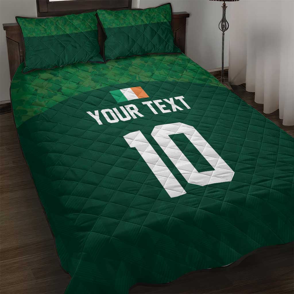 Custom Ireland Rugby Go Shamrocks Quilt Bed Set - Wonder Print Shop