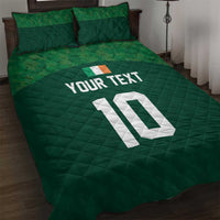Custom Ireland Rugby Go Shamrocks Quilt Bed Set - Wonder Print Shop
