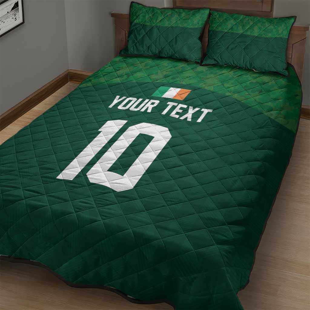 Custom Ireland Rugby Go Shamrocks Quilt Bed Set - Wonder Print Shop
