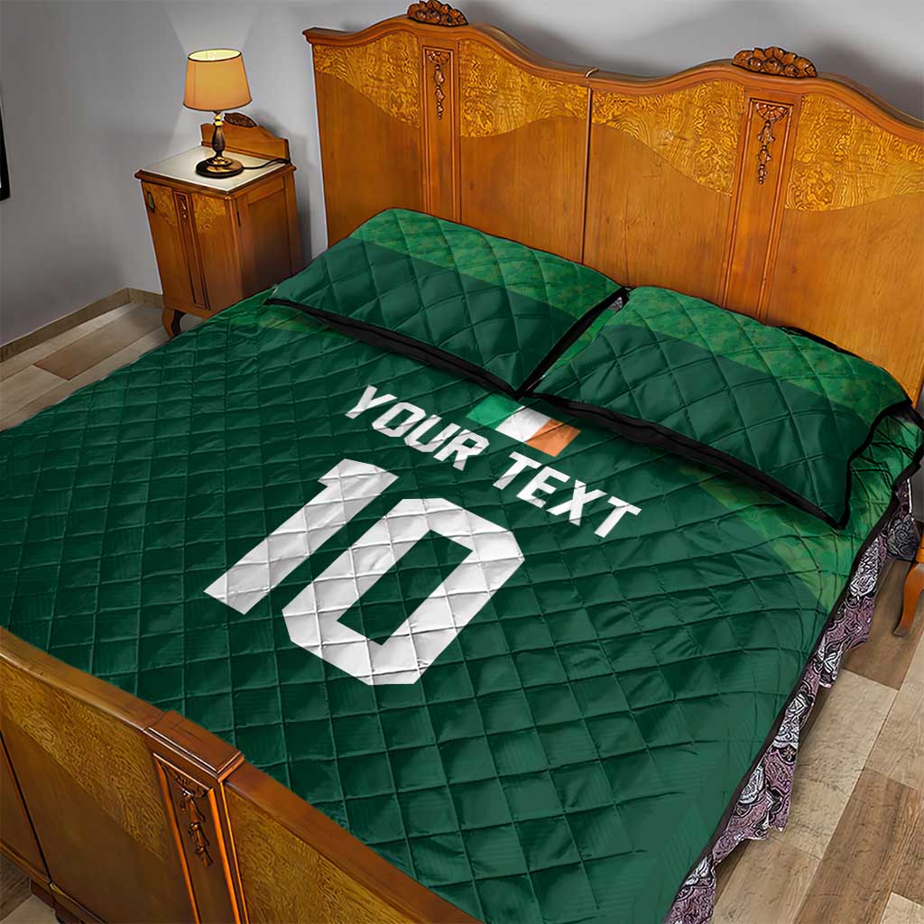 Custom Ireland Rugby Go Shamrocks Quilt Bed Set - Wonder Print Shop