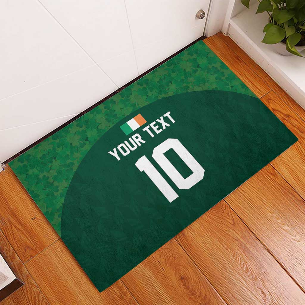 Custom Ireland Rugby Go Shamrocks Rubber Doormat - Wonder Print Shop