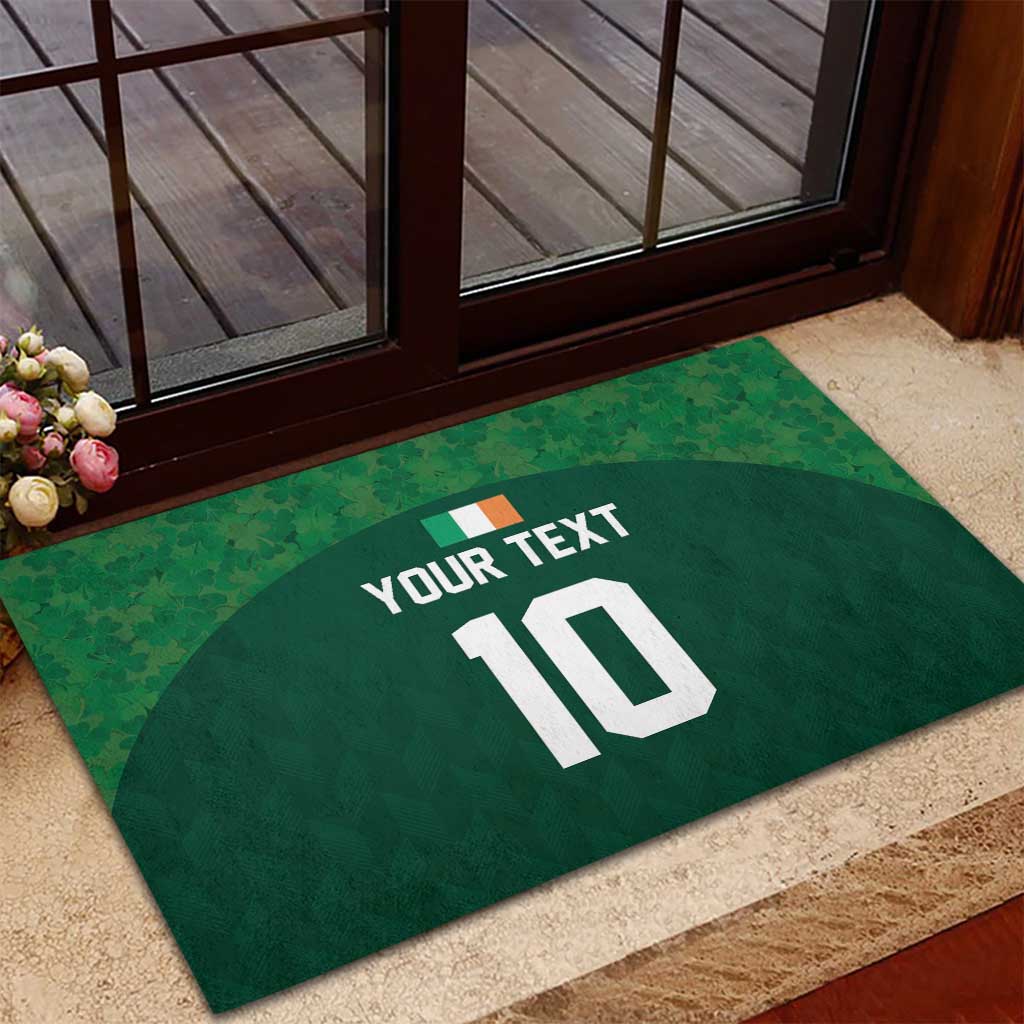 Custom Ireland Rugby Go Shamrocks Rubber Doormat - Wonder Print Shop