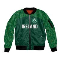 Custom Ireland Rugby Go Shamrocks Sleeve Zip Bomber Jacket - Wonder Print Shop
