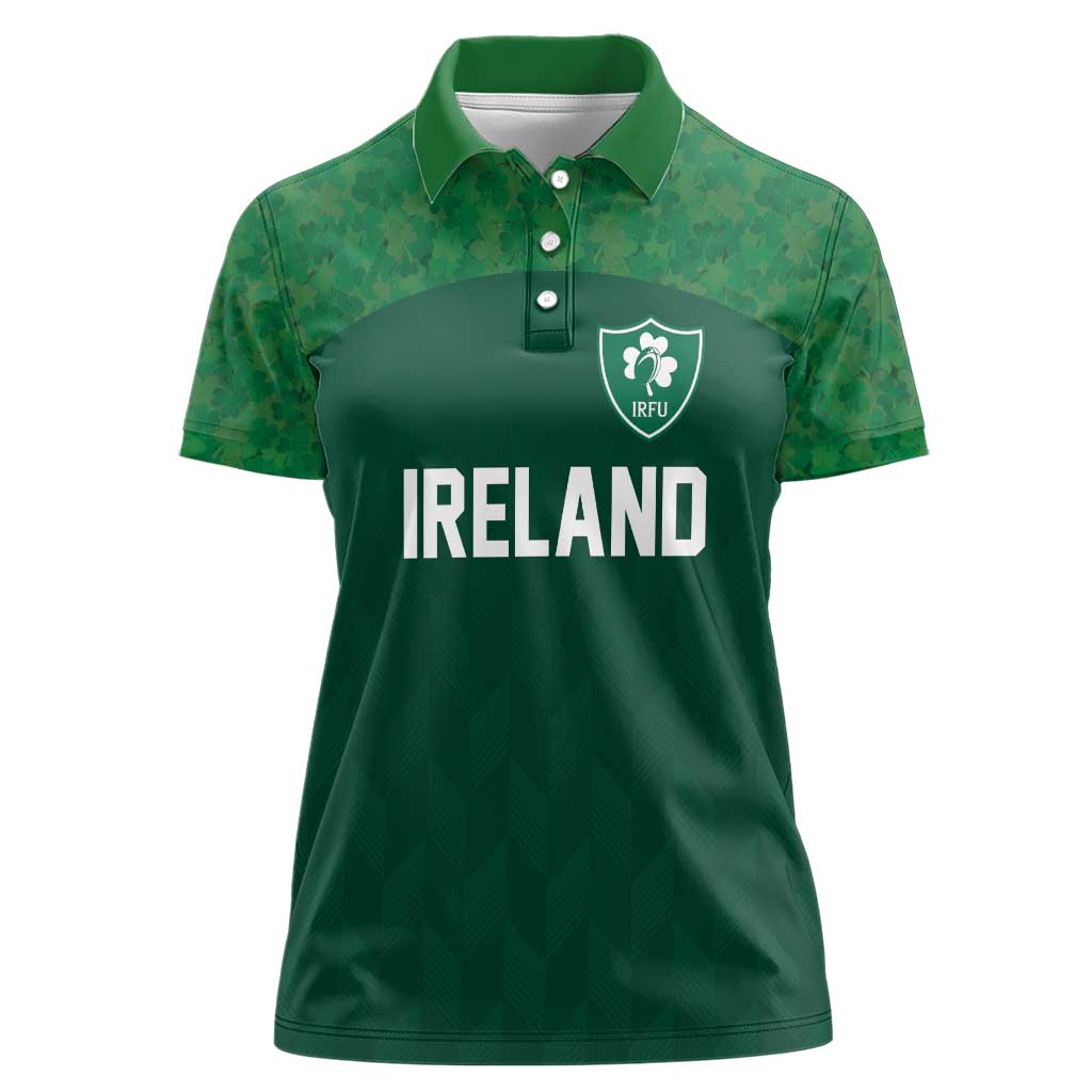 Custom Ireland Rugby Go Shamrocks Women Polo Shirt - Wonder Print Shop