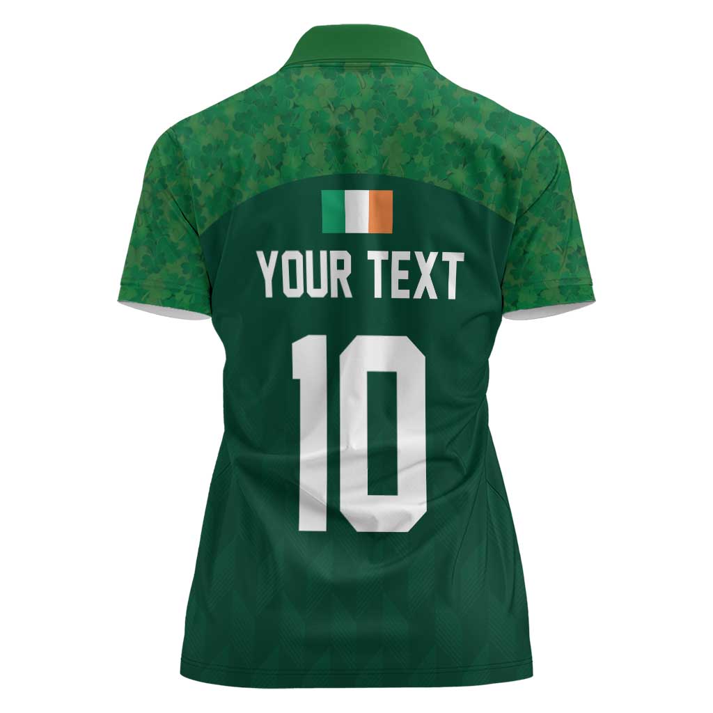 Custom Ireland Rugby Go Shamrocks Women Polo Shirt - Wonder Print Shop