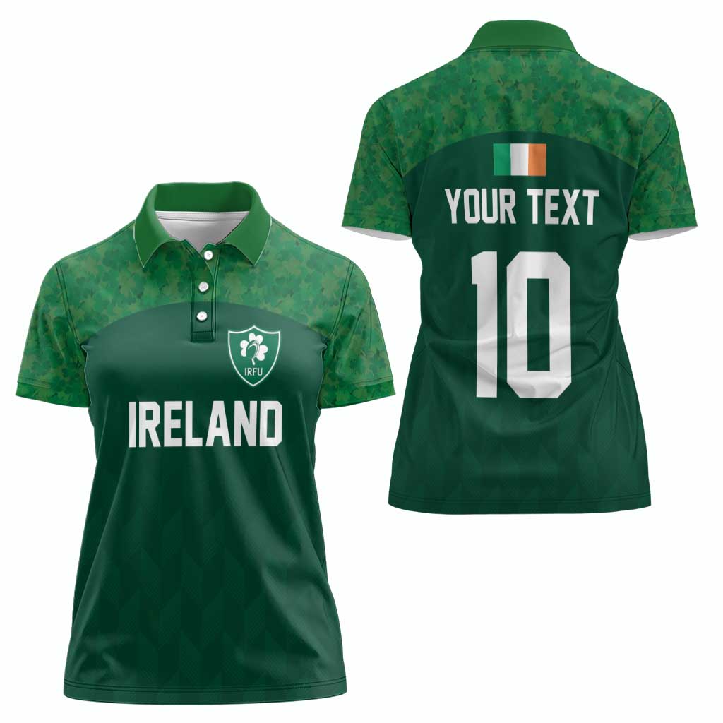 Custom Ireland Rugby Go Shamrocks Women Polo Shirt - Wonder Print Shop