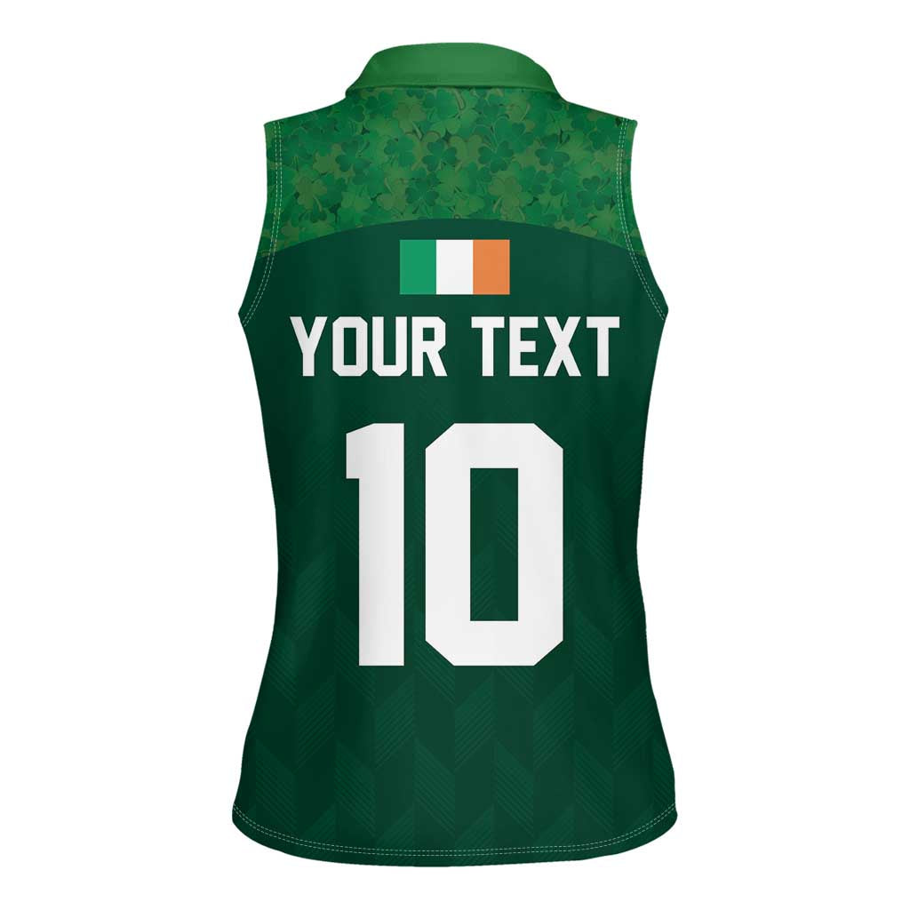 Custom Ireland Rugby Go Shamrocks Women Sleeveless Polo Shirt - Wonder Print Shop