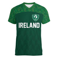 Custom Ireland Rugby Go Shamrocks Women V-Neck T-Shirt - Wonder Print Shop