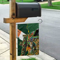 Personalized South Africa Versus Ireland Rugby Garden Flag The Springbok Mascot and Celtic Cross Together - Wonder Print Shop