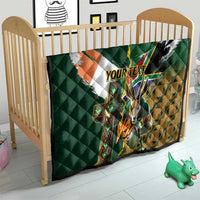 Personalized South Africa Versus Ireland Rugby Quilt The Springbok Mascot and Celtic Cross Together - Wonder Print Shop
