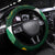 South Africa Versus Ireland Rugby Steering Wheel Cover The Springbok Mascot and Celtic Cross Together - Wonder Print Shop