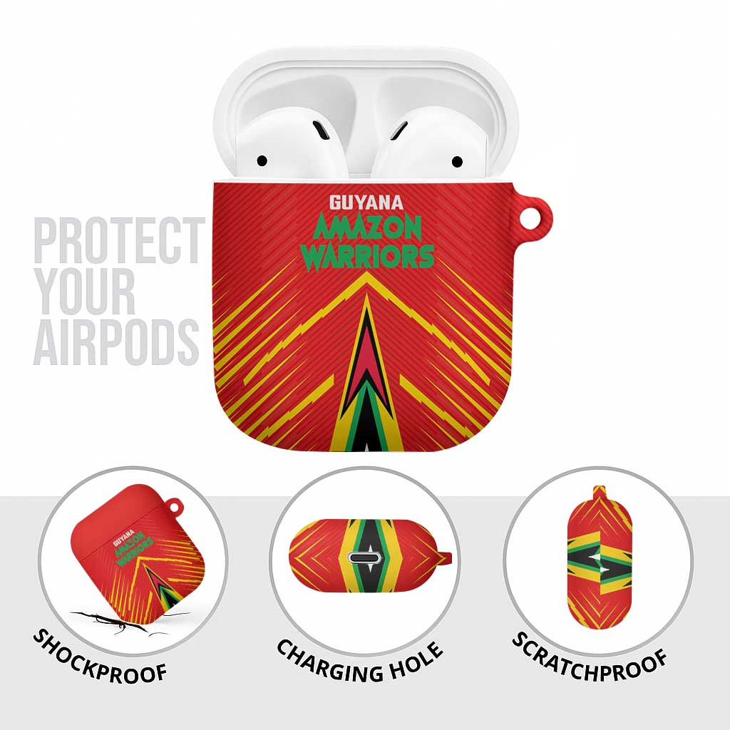 Guyana Cricket Amazon Warriors AirPods Case Green Red Gold Glory - Wonder Print Shop