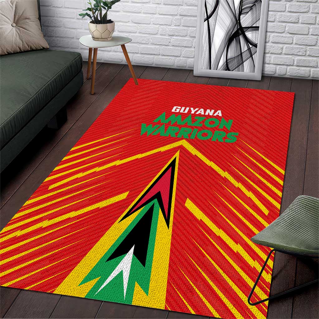 Guyana Cricket Amazon Warriors Area Rug Green Red Gold Glory - Wonder Print Shop