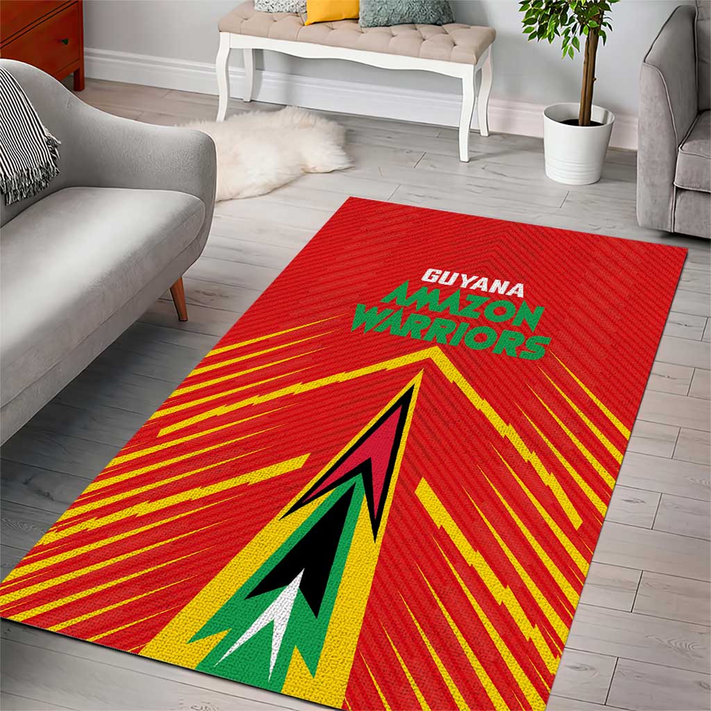 Guyana Cricket Amazon Warriors Area Rug Green Red Gold Glory - Wonder Print Shop