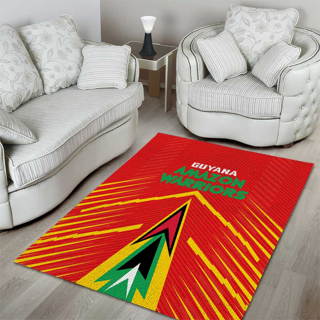Guyana Cricket Amazon Warriors Area Rug Green Red Gold Glory - Wonder Print Shop