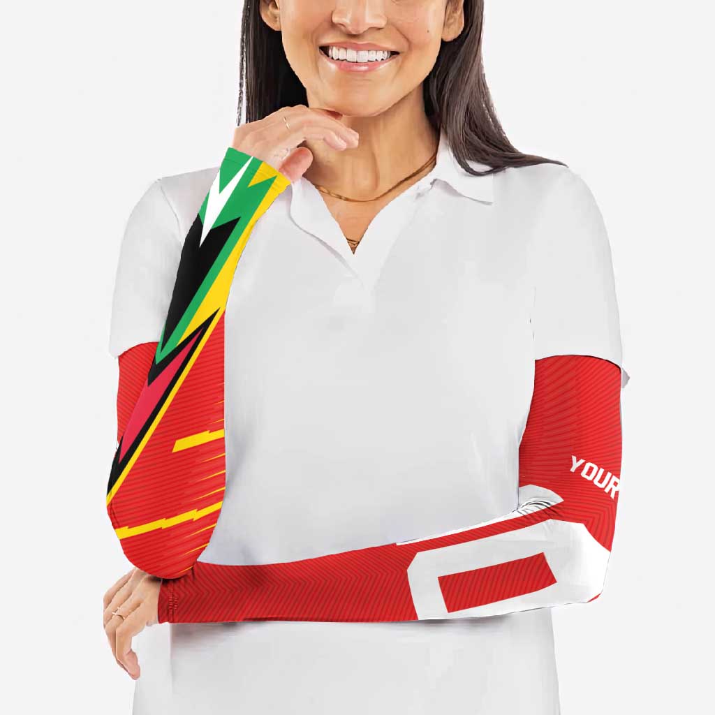 Guyana Cricket Amazon Warriors Arm Sleeves Green Red Gold Glory - Wonder Print Shop